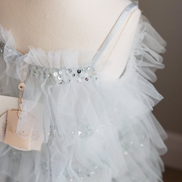 Tutu Du Monde Bebe Mahala Tulle Dress Blue Embellished Party Portrait NWT - Picture 2 of 4